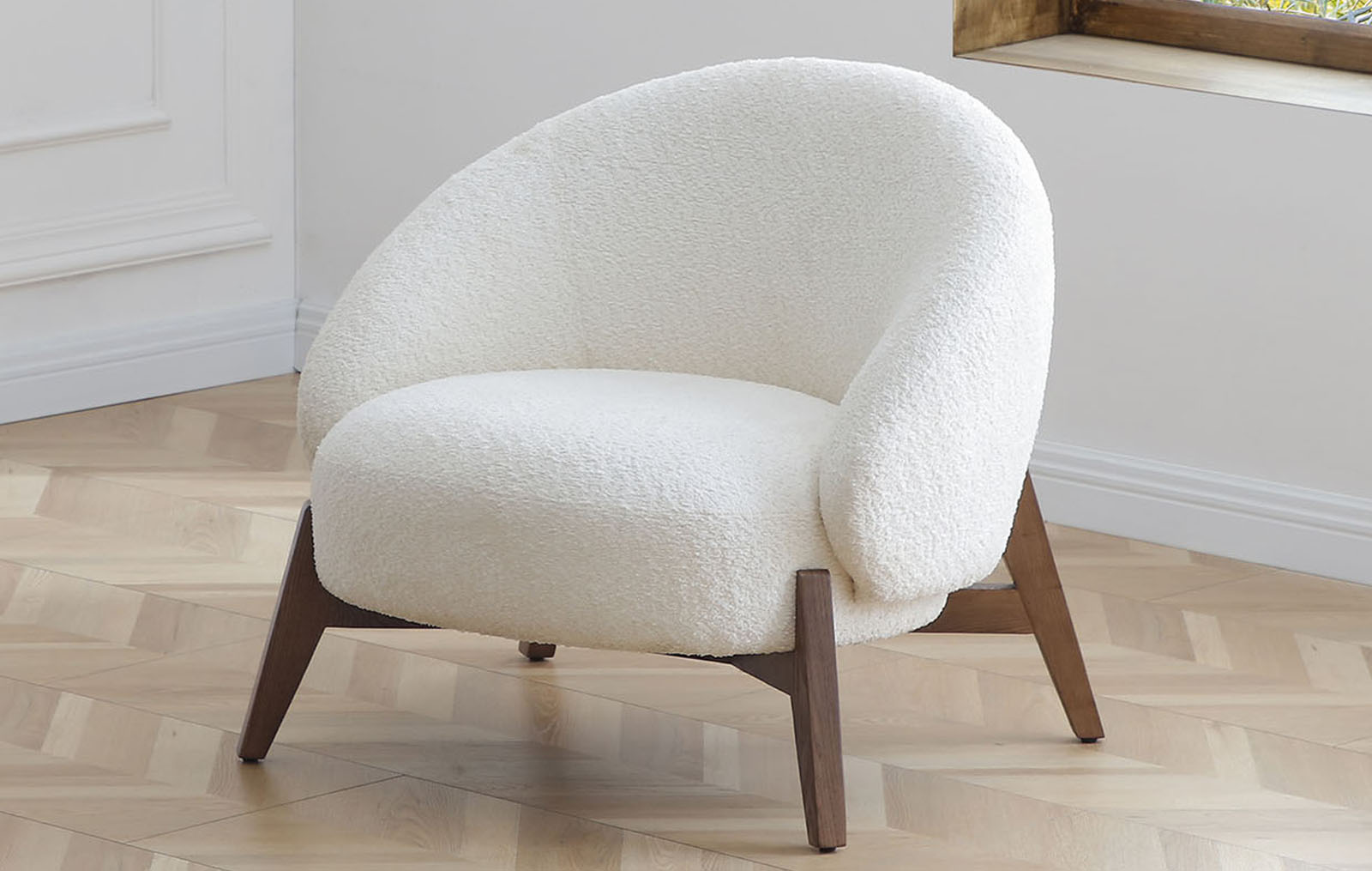 Кресло Orlando, белый/орех