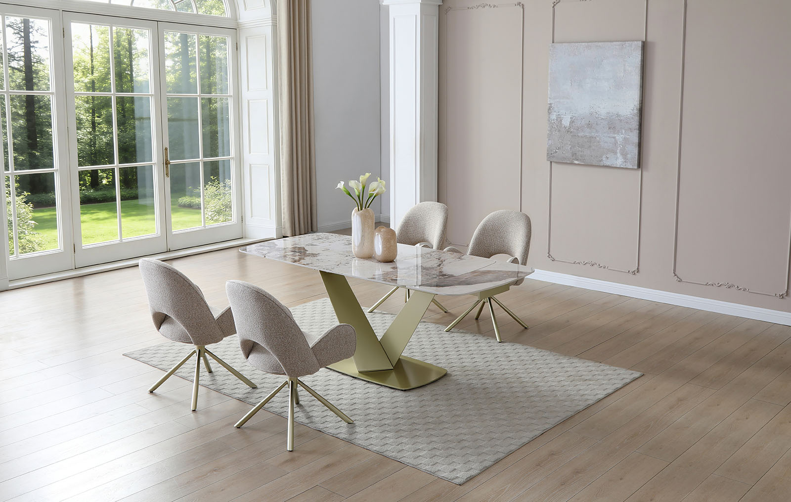 Стол Victoria + 4 стула Brittany