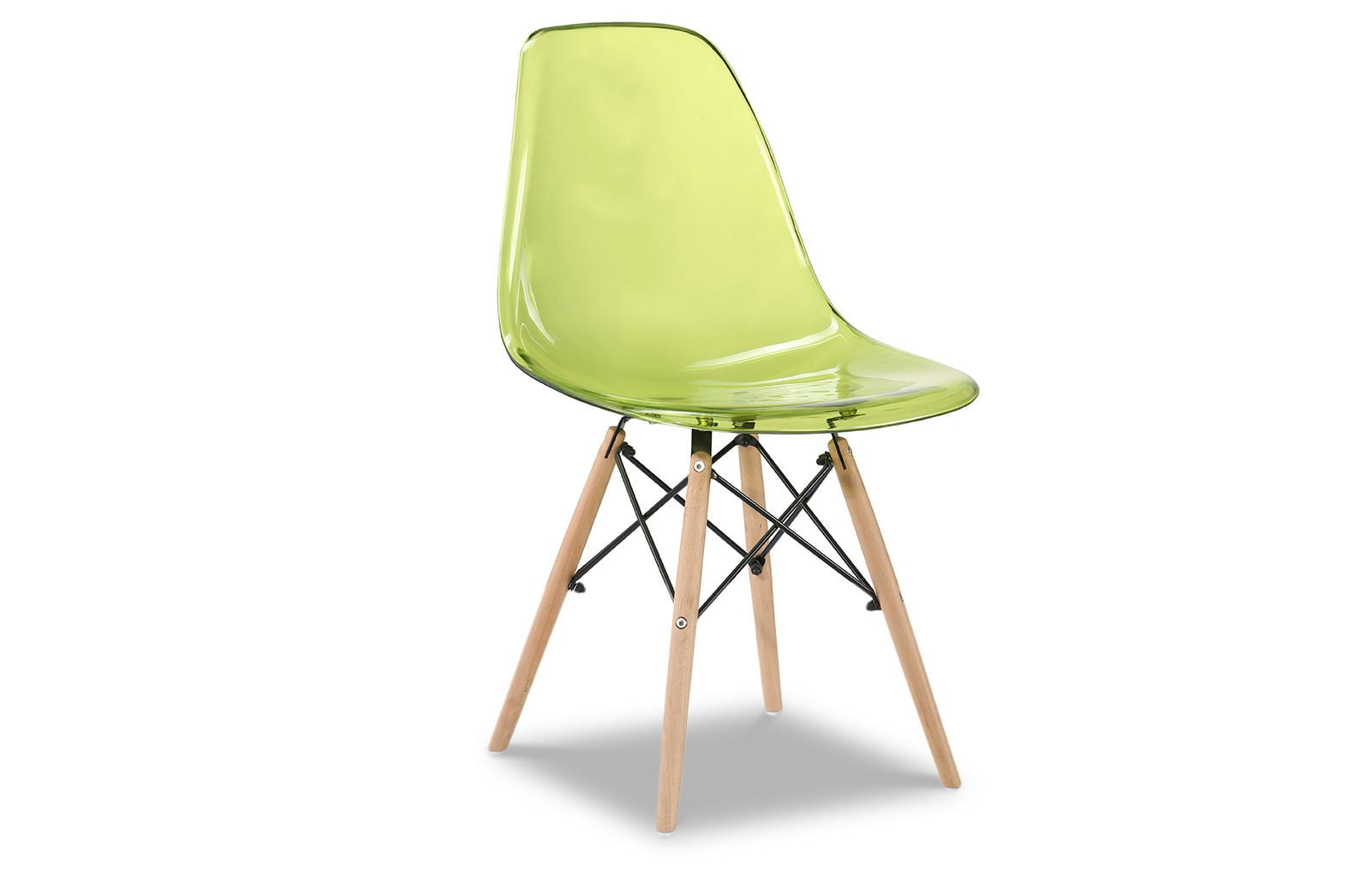 Стул Glossy (в стиле Eames), зеленый прозрачный
