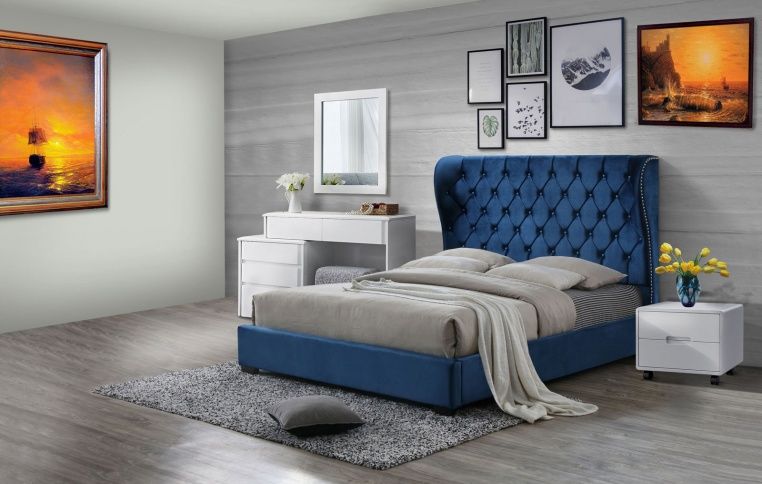 Кровать Fabiana, темно-синий
