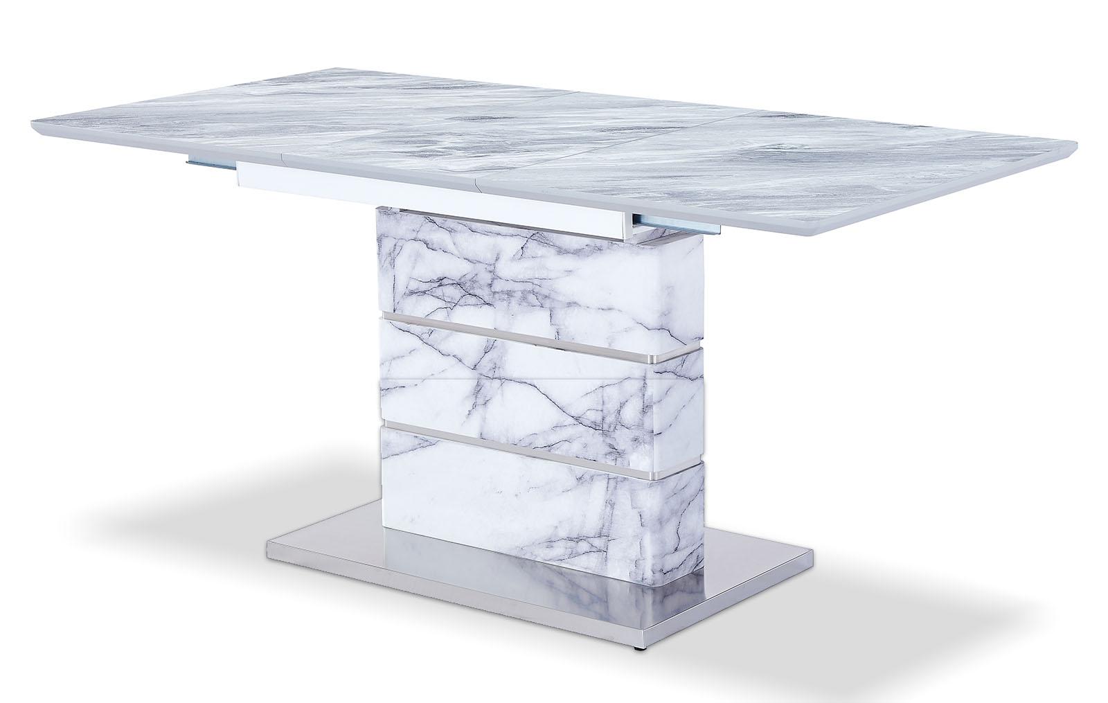 Стол раскладной Gustav 120-160, серый мраморный рисунок