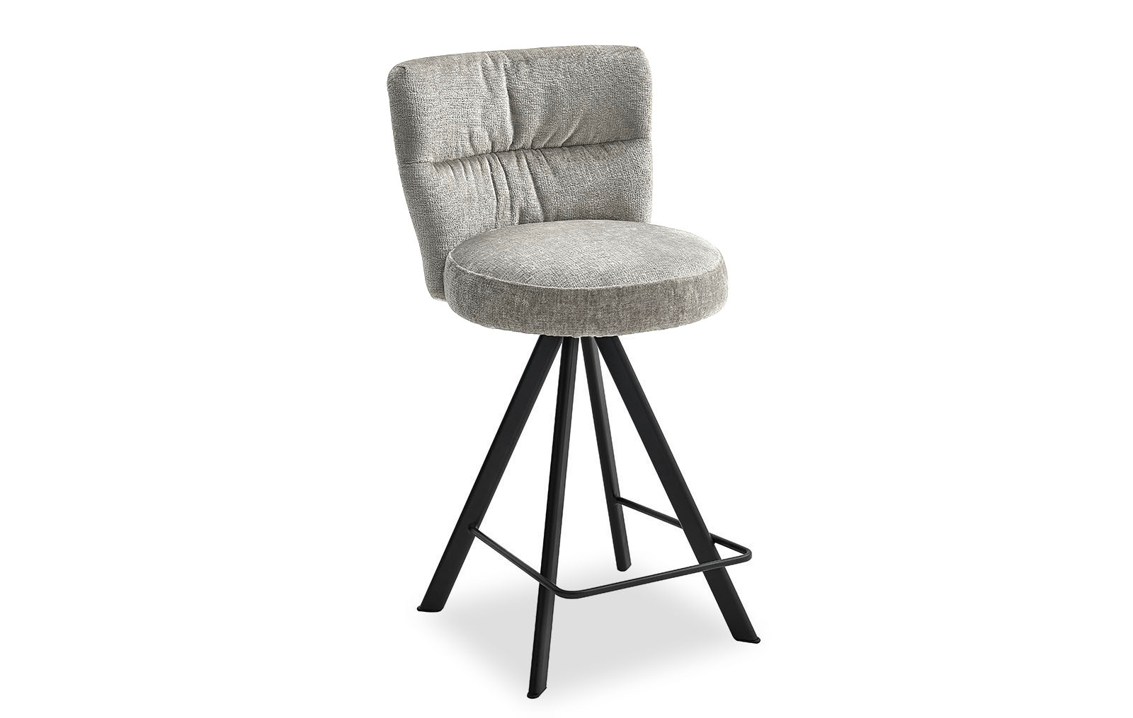 Стул полубарный Dita, серо-бежевый