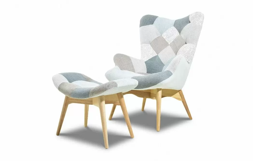 Кресло Contour, светлый пэчворк/ясень - фото 9