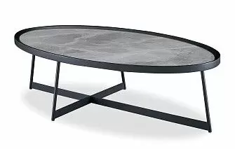 Стол журнальный Betsy (120), серая керамика