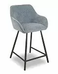 Стул полубарный Edwin, голубой пепел/черный
