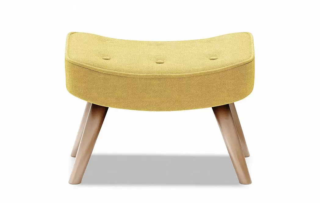 Кресло и оттоманка Hygge, желтый/натуральный - фото 17