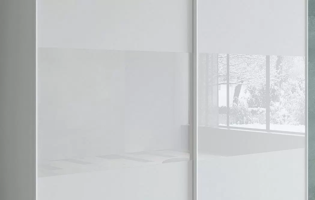 Шкаф FREE с 2 раздвижными дверями 195 H240, белый/стекло (YM504) - фото 2