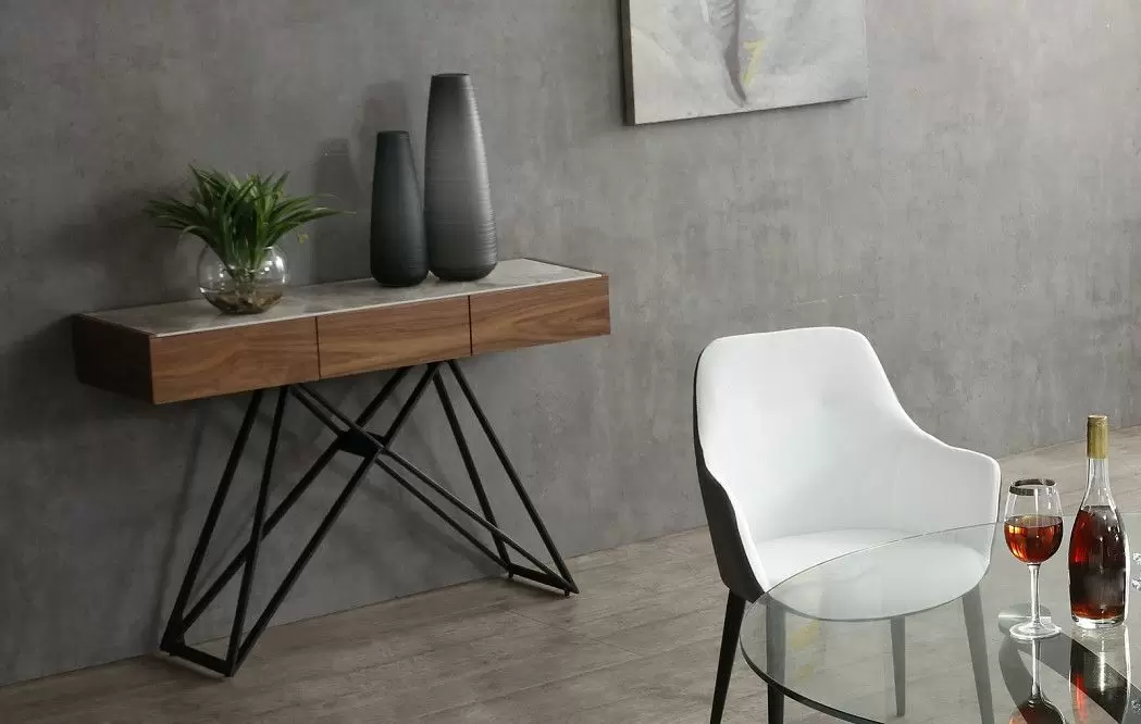 Консоль Cross, орех/светлая керамика - фото 2