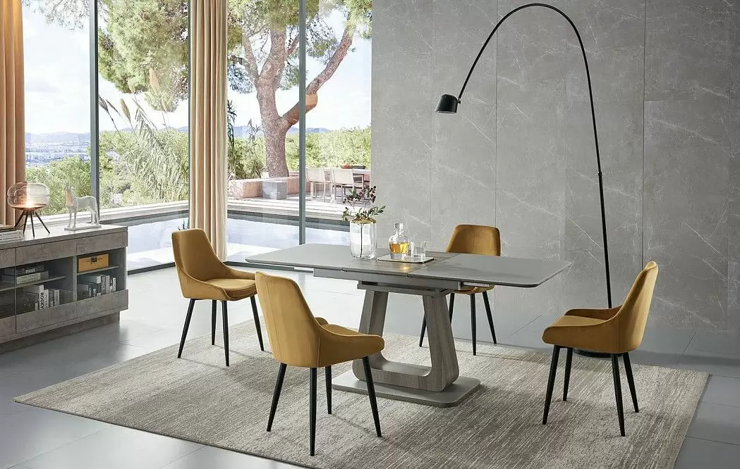 Стол раскладной Rosanna 120-160, серый - фото 18