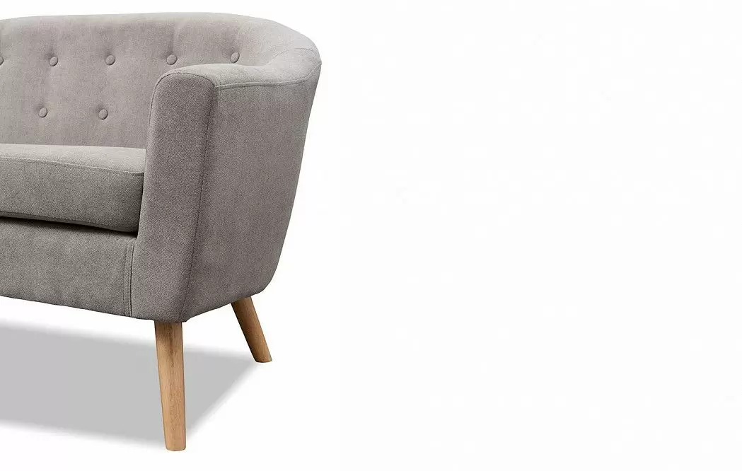 Диван Florence 2-х местный, серо-бежевый/натуральный - фото 9