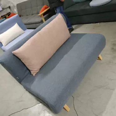 ВИДЕО Диван-кровать Rosy 2-х местный, синий/коралловый