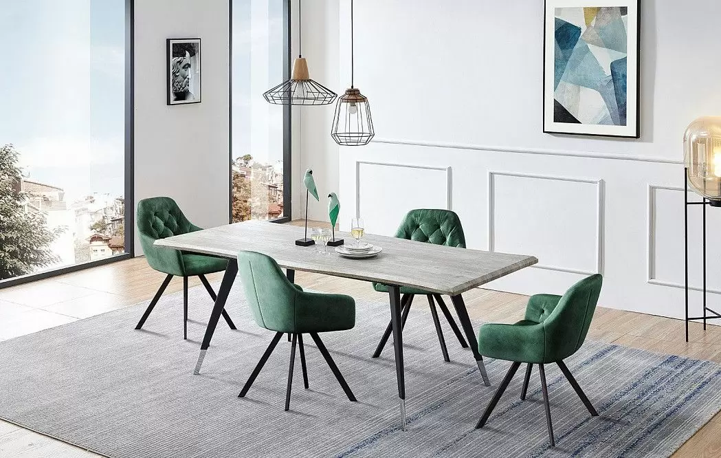 Стол раскладной Dusseldorf 160-200, античный дуб/черный - фото 15