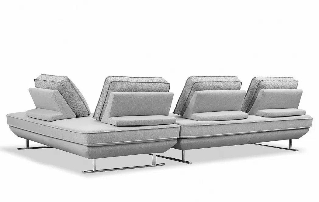 Диван-трансформер Bergamo угловой, светло-серый/принт - фото 8