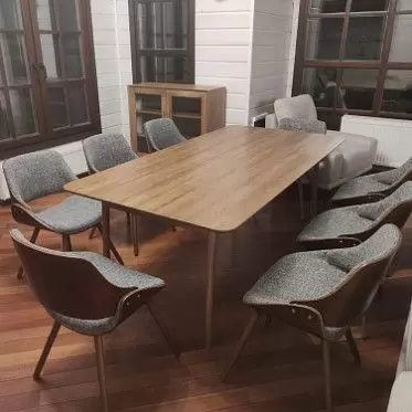 Стул Kiss, серый/орех