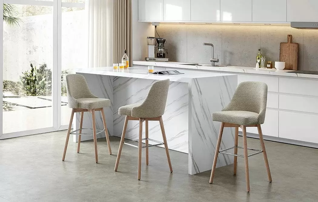 Стул полубарный Jimmy, песочный тедди/беленое дерево - фото 2