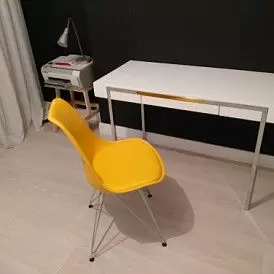 Стол письменный Ego, орех/белые ножки