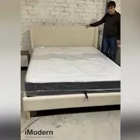 Кровать Carrera 160x200 (с подъемным механизмом), голубой