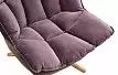 Кресло и оттоманка в стиле Husk, лиловый