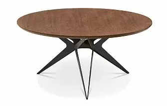 Стол журнальный Elegance (80), орех/черный