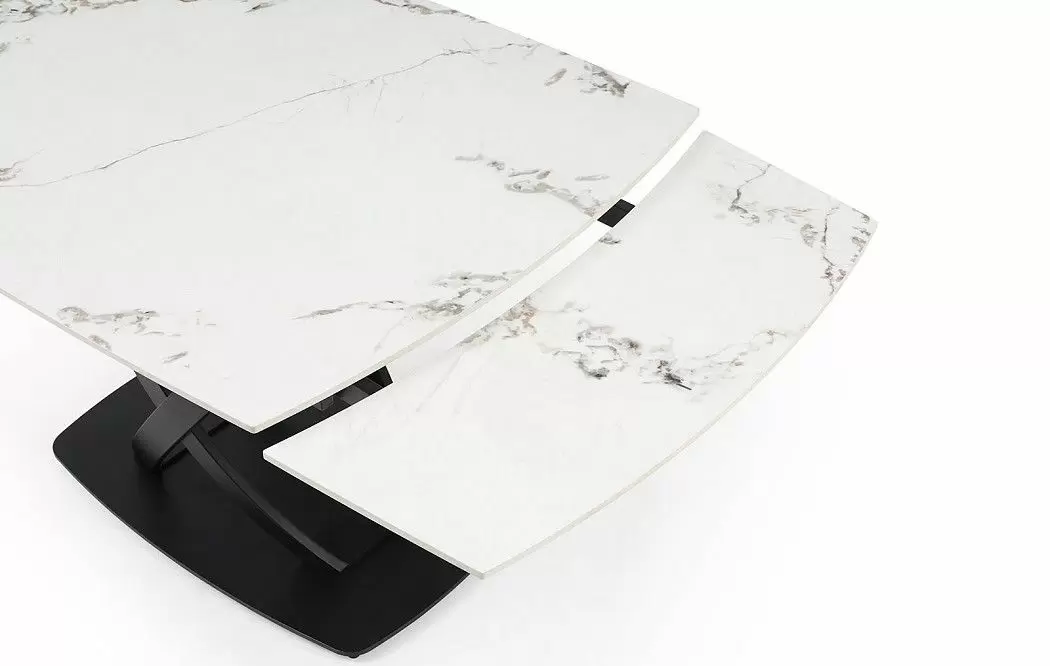 Стол раскладной Lorenzo 120-180, белая керамика - фото 14