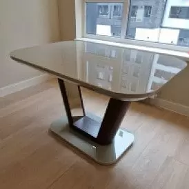 Стол раскладной Ester 160-200, бежевый/коричневый