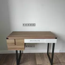 Стол письменный Brooklyn, орех/черный