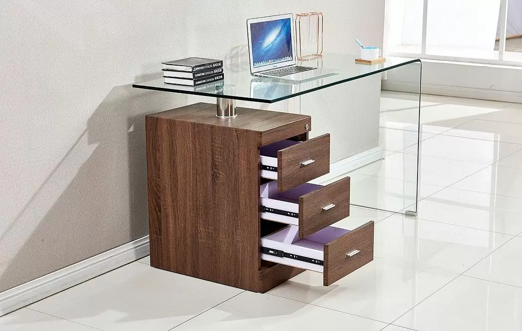 Стол письменный Waterfall, темное дерево - фото 4