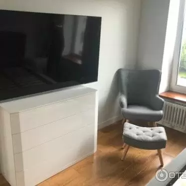 Кресло с оттоманкой Hygge, серый/натуральный