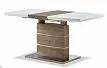 Стол раскладной Arioso Glass (120), белый/дуб