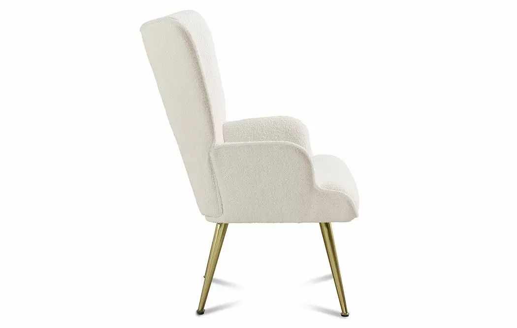 Кресло и оттоманка Hygge, слоновая кость/золото - фото 5