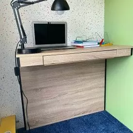 Стол письменный City, дуб/черный