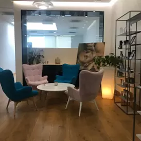 Оттоманка Contour, розовый/белый
