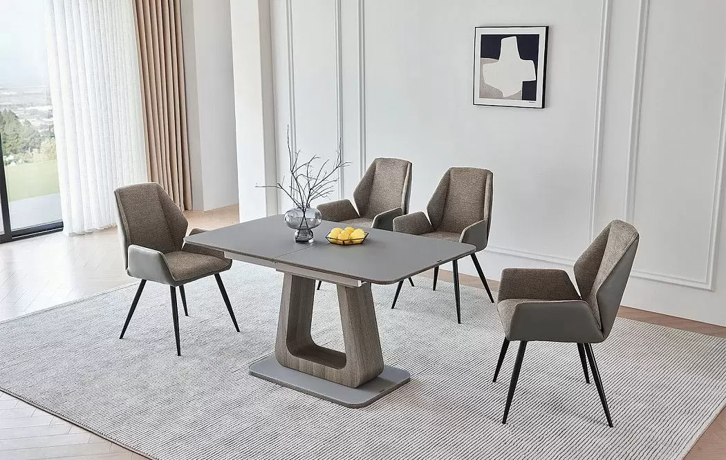 Стол раскладной Rosanna 160-200, серый - фото 3