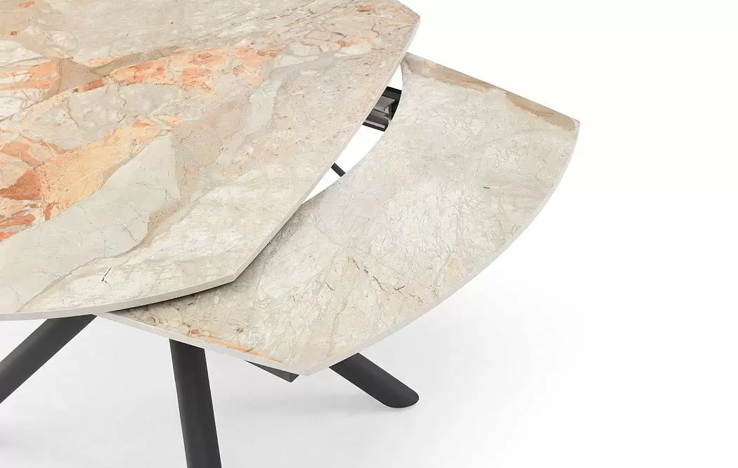 Стол раскладной Salerno 120-180, серая керамика - фото 9