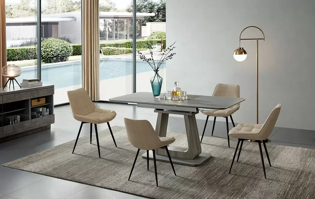 Стол раскладной Rosanna 120-160, серый - фото 20