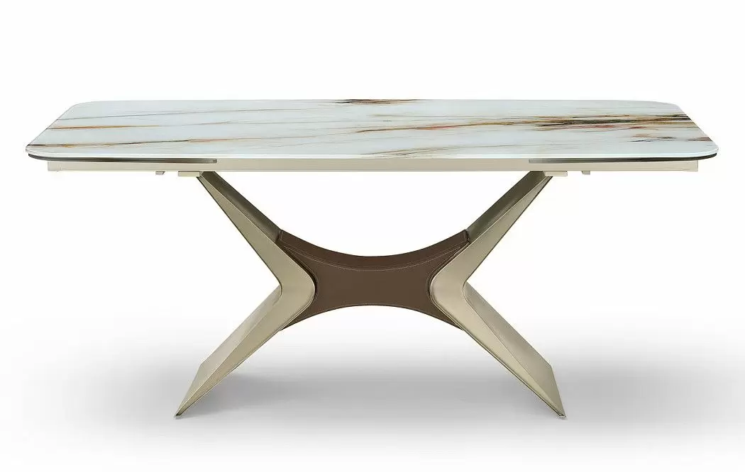 Стол раскладной Richard 180-270, стекло 3D/шампань - фото 4