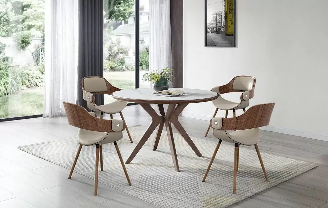 Стол Tango 120, светлая керамика/орех - фото 3