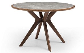 Стол Tango 120, серая керамика/орех Стол Tango 120, серая керамика/орех