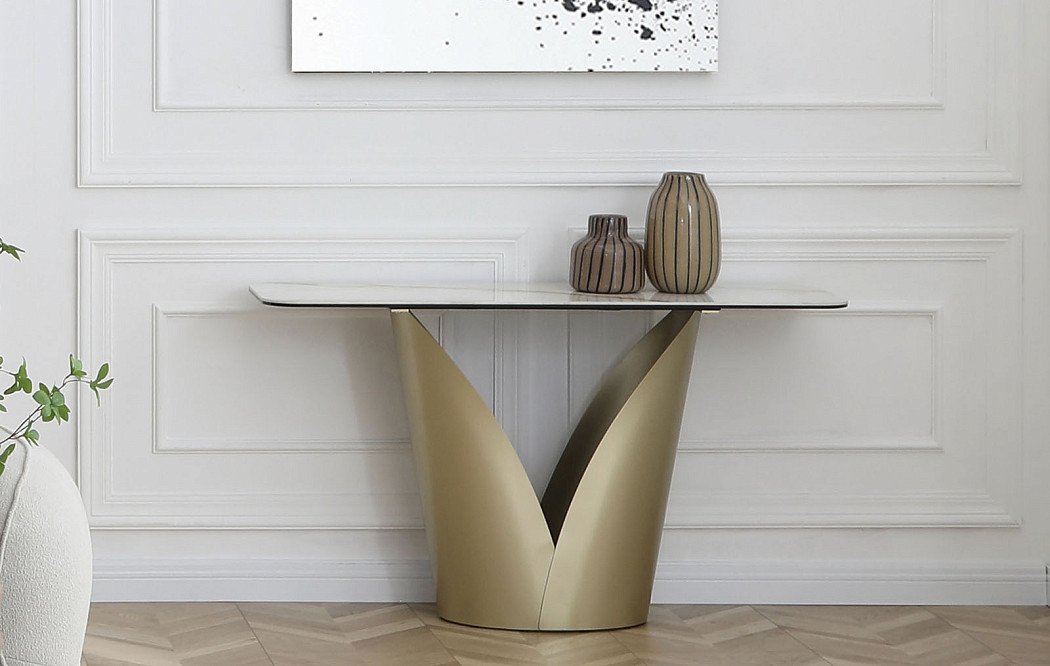 Консоль Tiffany, керамика/шампань - фото 2