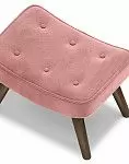 Оттоманка Hygge Classic, коралловый/орех