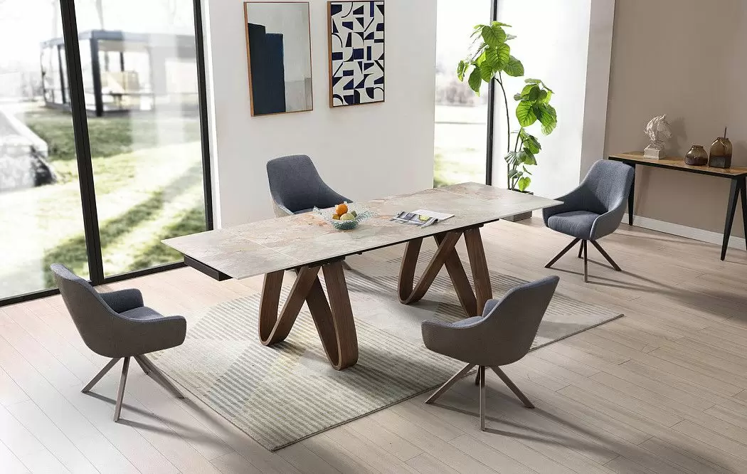 Стул Emma, графит/коричневый/бронза - фото 2