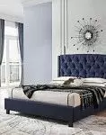 Кровать Evita Grand 180x200, темно-синий
