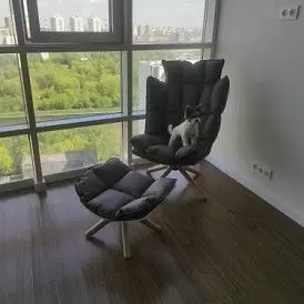 Оттоманка в стиле Husk, серый