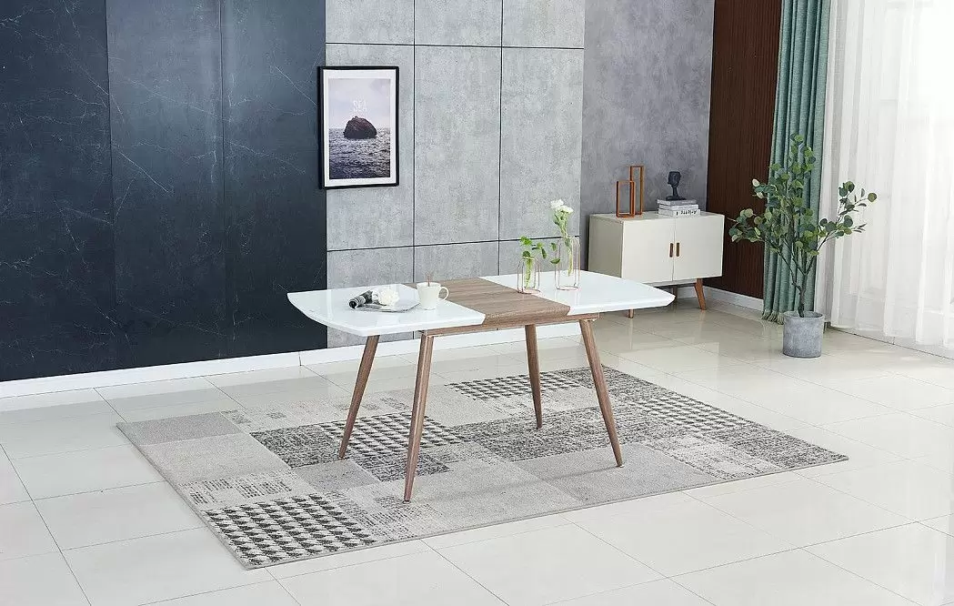 Стол раскладной Fredric 120-160, белый/дуб - фото 3