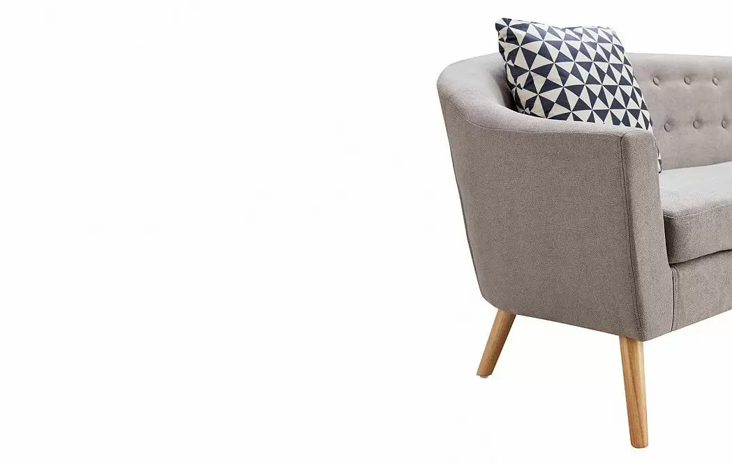 Диван Florence 3-х местный, серо-бежевый/натуральный - фото 8