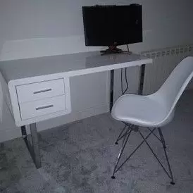 Стол письменный Poesy, орех/хром