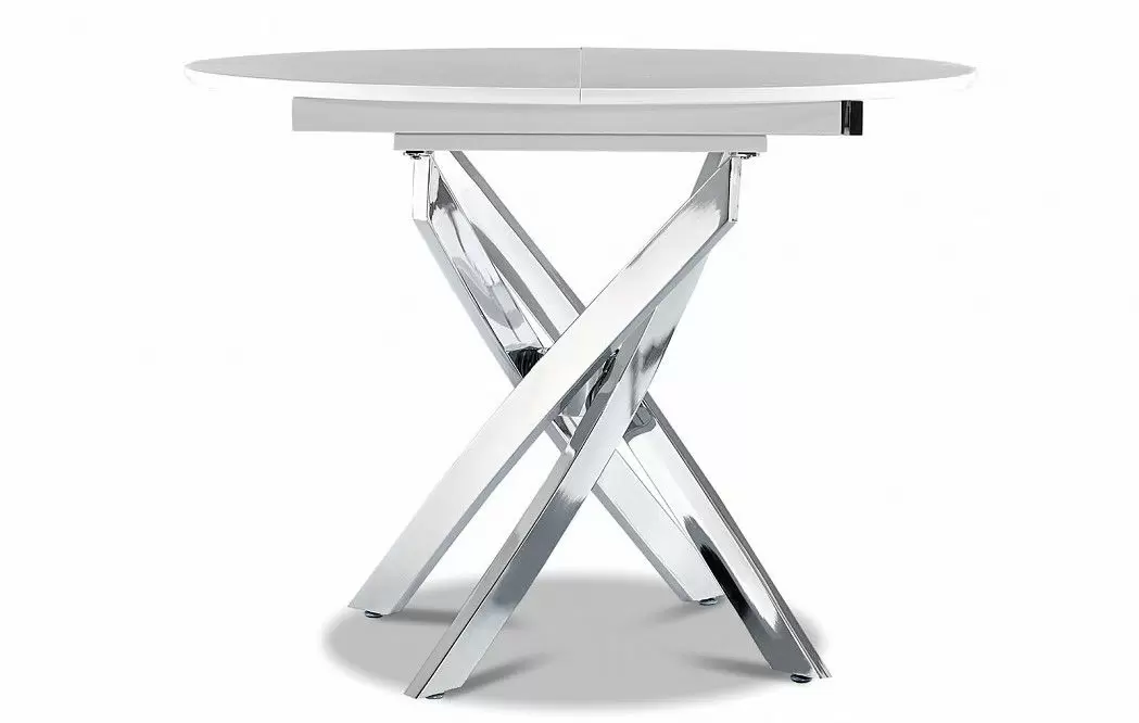Стол раскладной Charly 100-129, белый/хром - фото 8