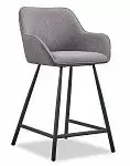 Стул полубарный Kevin (58), серый/черный