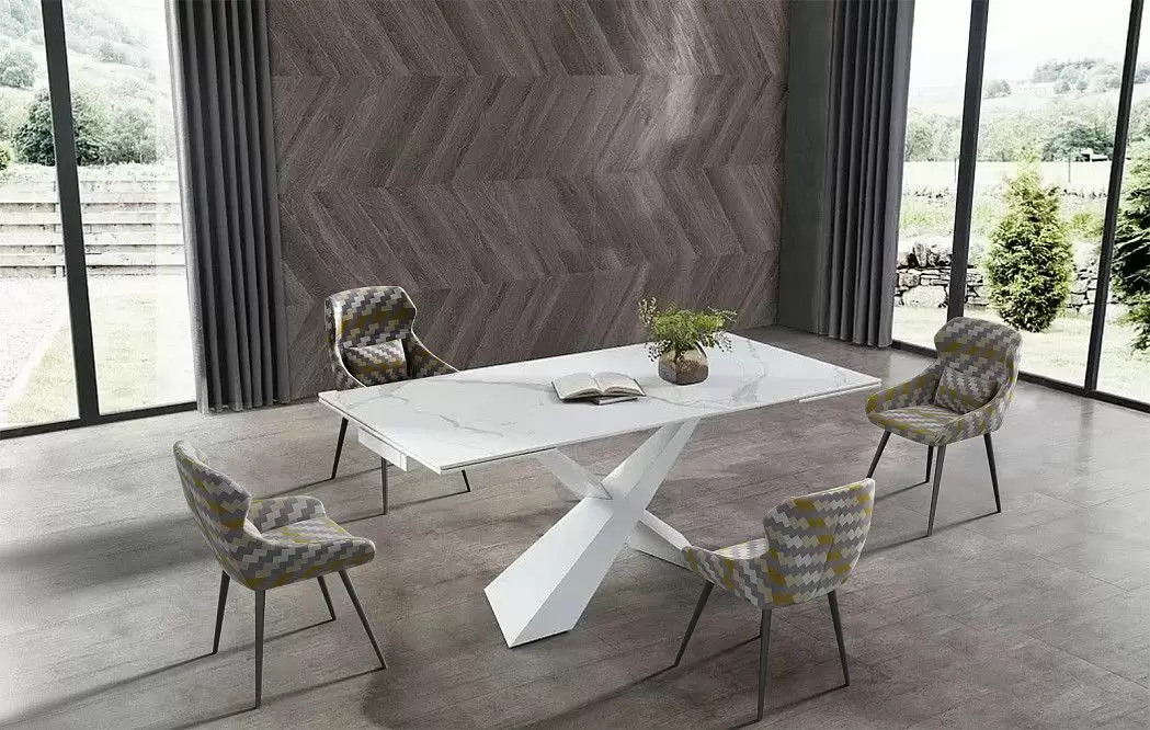 Стол раскладной Savoy 160-220, белая керамика - фото 14