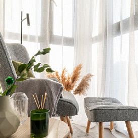 Оттоманка Hygge, слоновая кость/золото